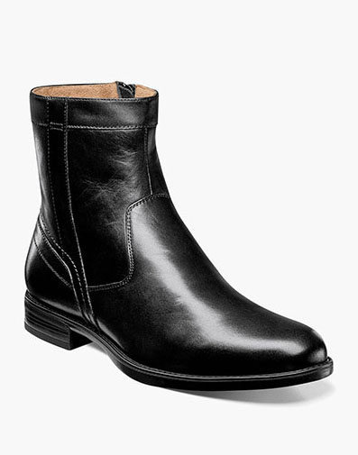Midtown Plain Toe Zipper Boot in Black for $185.00 dollars.
