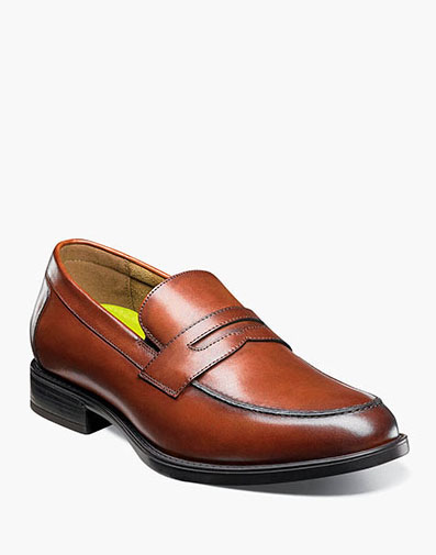 Midtown Moc Toe Penny Loafer in Cognac for $175.00 dollars.