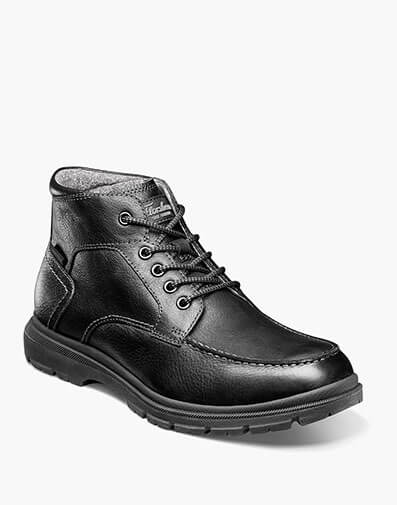 Lookout Waterproof Moc Toe Boot in Black Tumbled for $199.99 dollars.