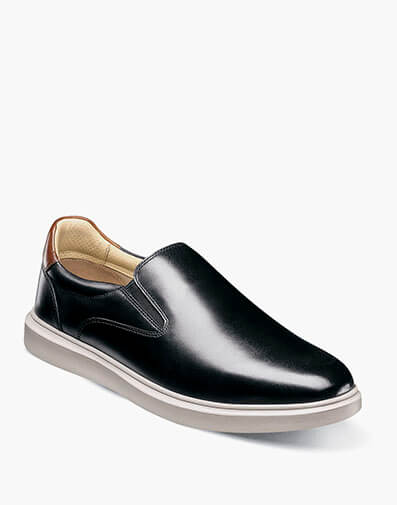 Social Plain Toe Slip On Sneaker in Black w/White for $150.00 dollars.
