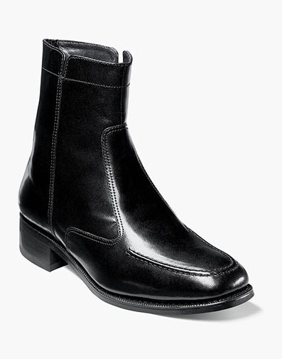 Essex Moc Toe Zipper Boot in Black for $195.00 dollars.