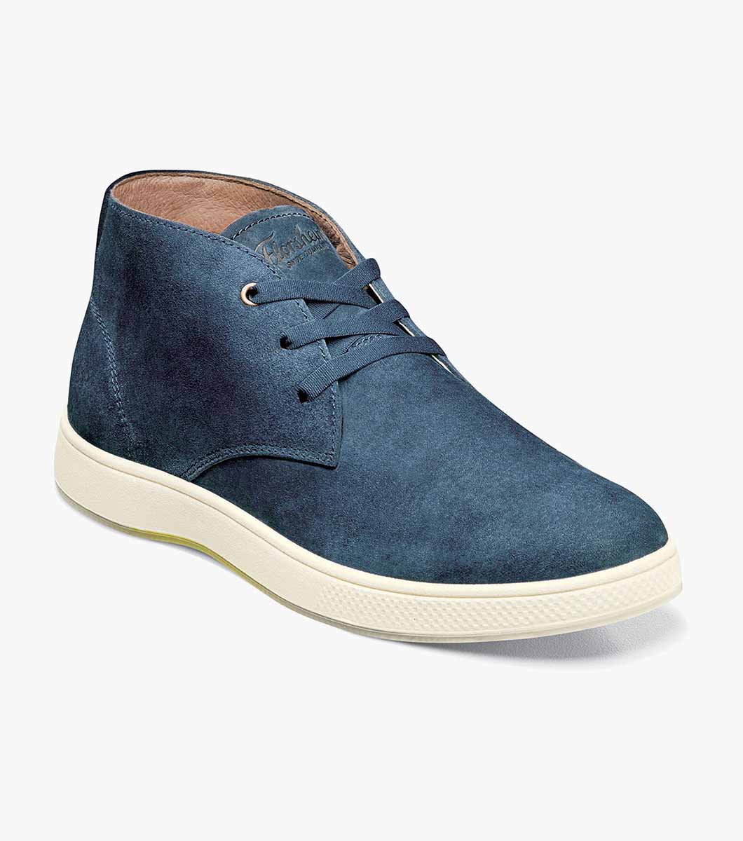 Men’s Casual Shoes | Navy Plain Toe Chukka Boot | Florsheim Edge