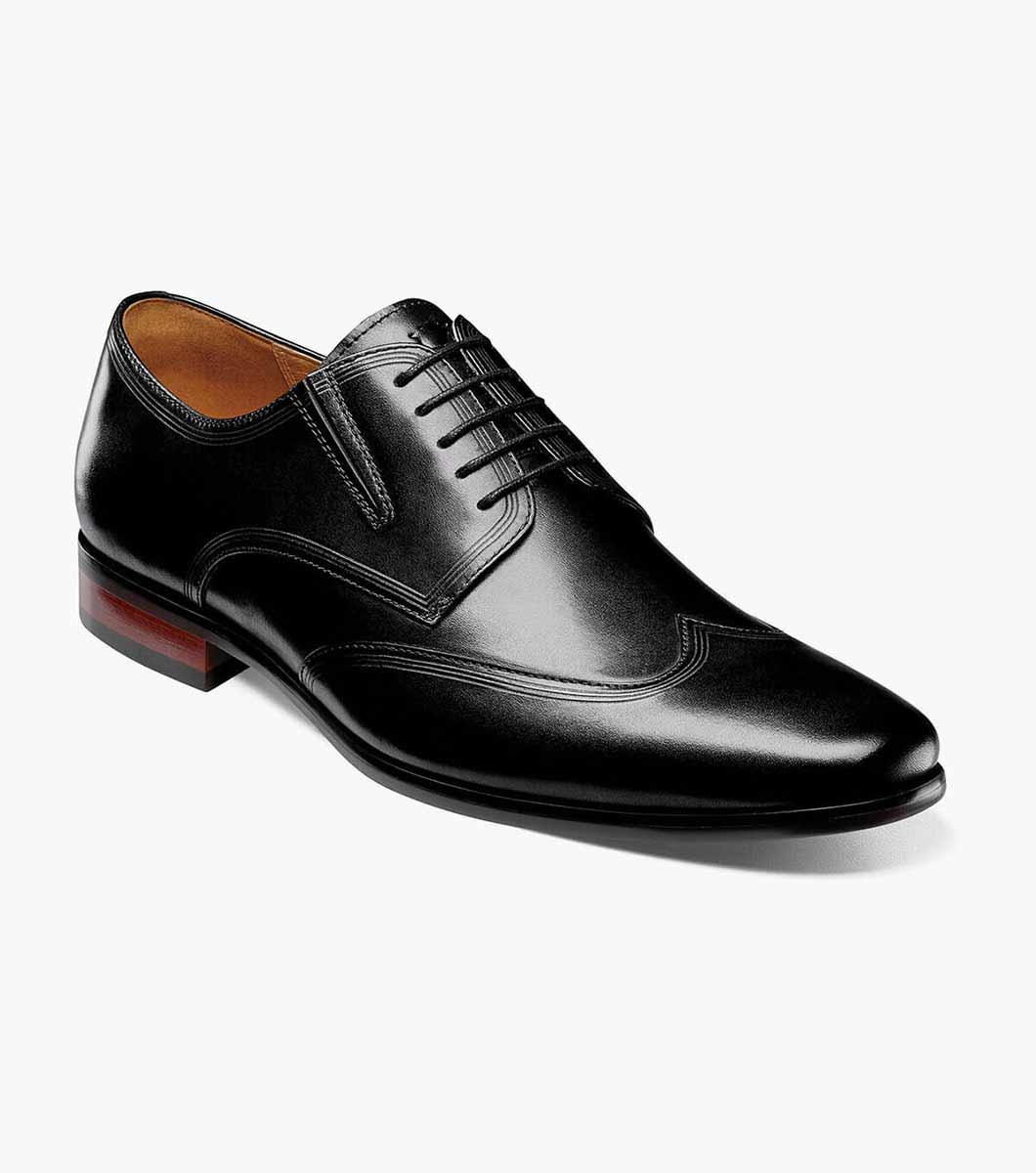 Clearance Men’s Shoes Black Wingtip Oxford Florsheim