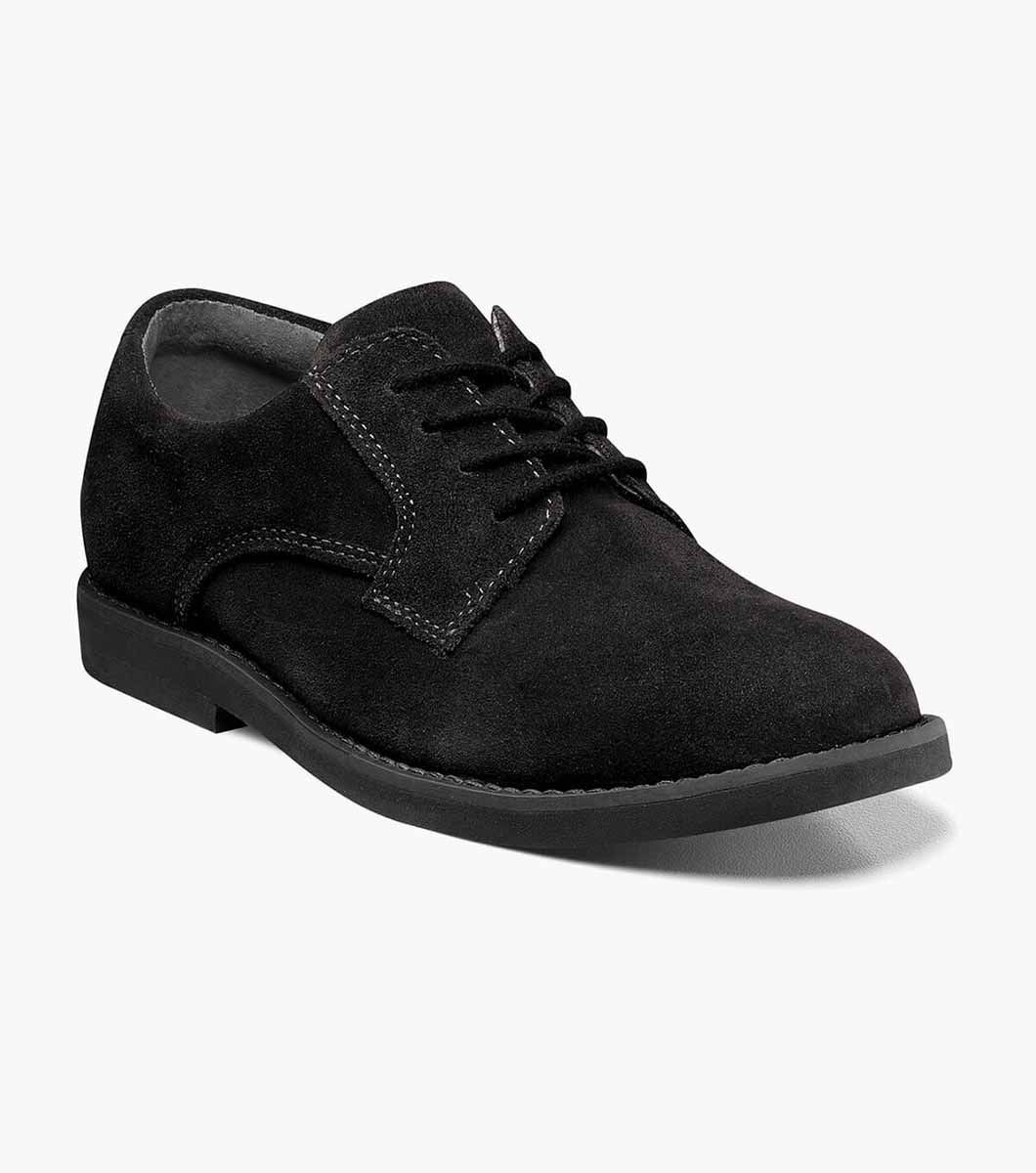 Shoes For Kids | Black Plain Toe Oxford | Florsheim Kearny Jr.