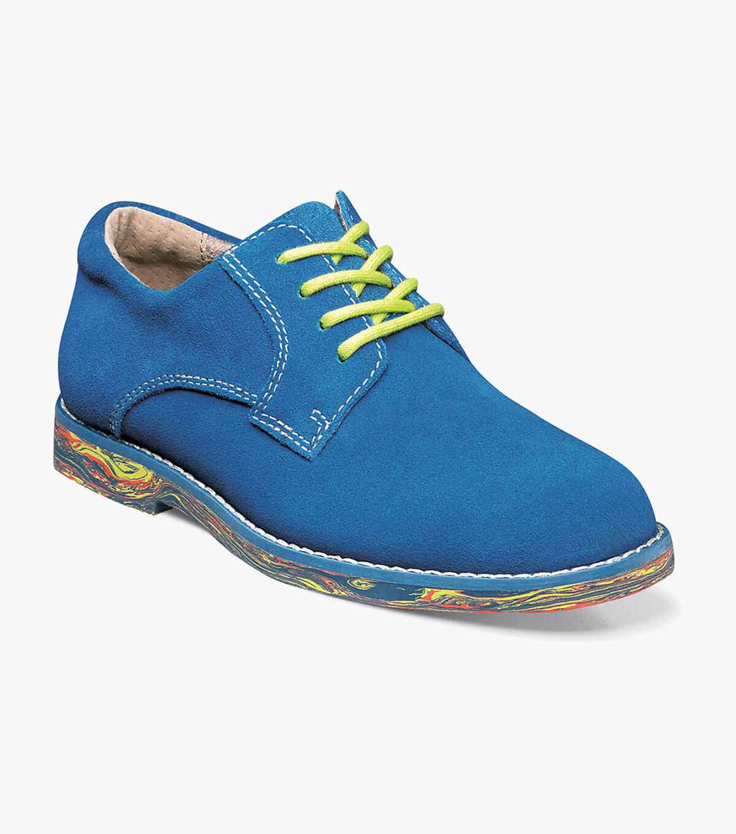 Shoes For Kids Electric Blue Plain Toe Oxford Shoes For Kids Electric Blue Plain Toe Oxford