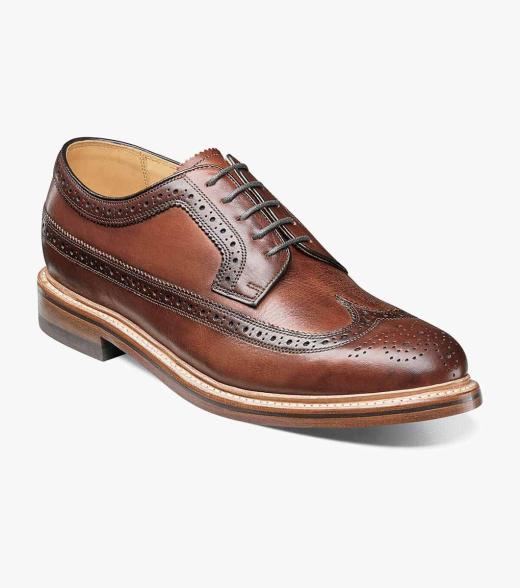 florsheim cognac wingtip