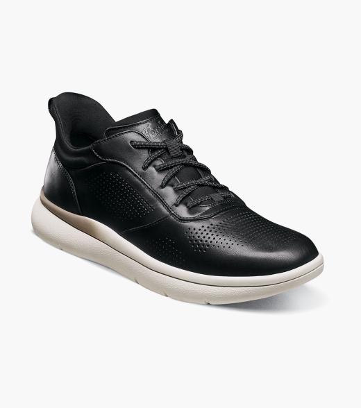 NEW Florsheim Fleet Men\'s 11M Perf Toe Elastic Lace Sneaker Slip On Leather Amazon.com | Florsheim Fleet Perf Toe Elastic Lace Sneaker  main image 4