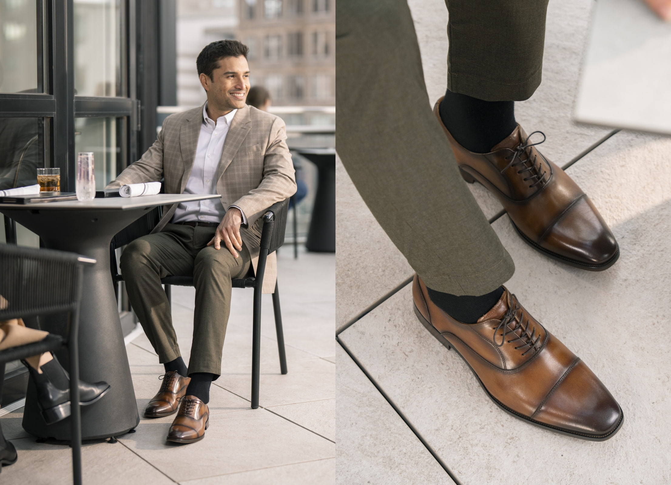 Shop our 2 day anniversary sale featuring the Sorrento Lux oxford on a patio.