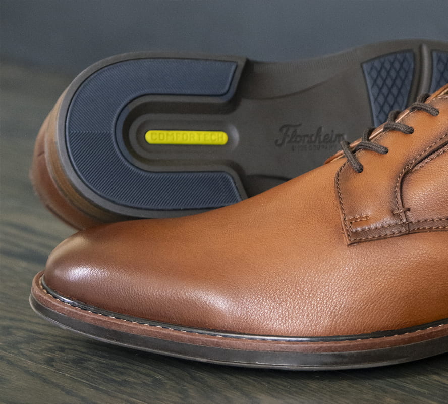 Shop Florsheim Comfortech styles featuring the Comfortech footbed on the Traveler.