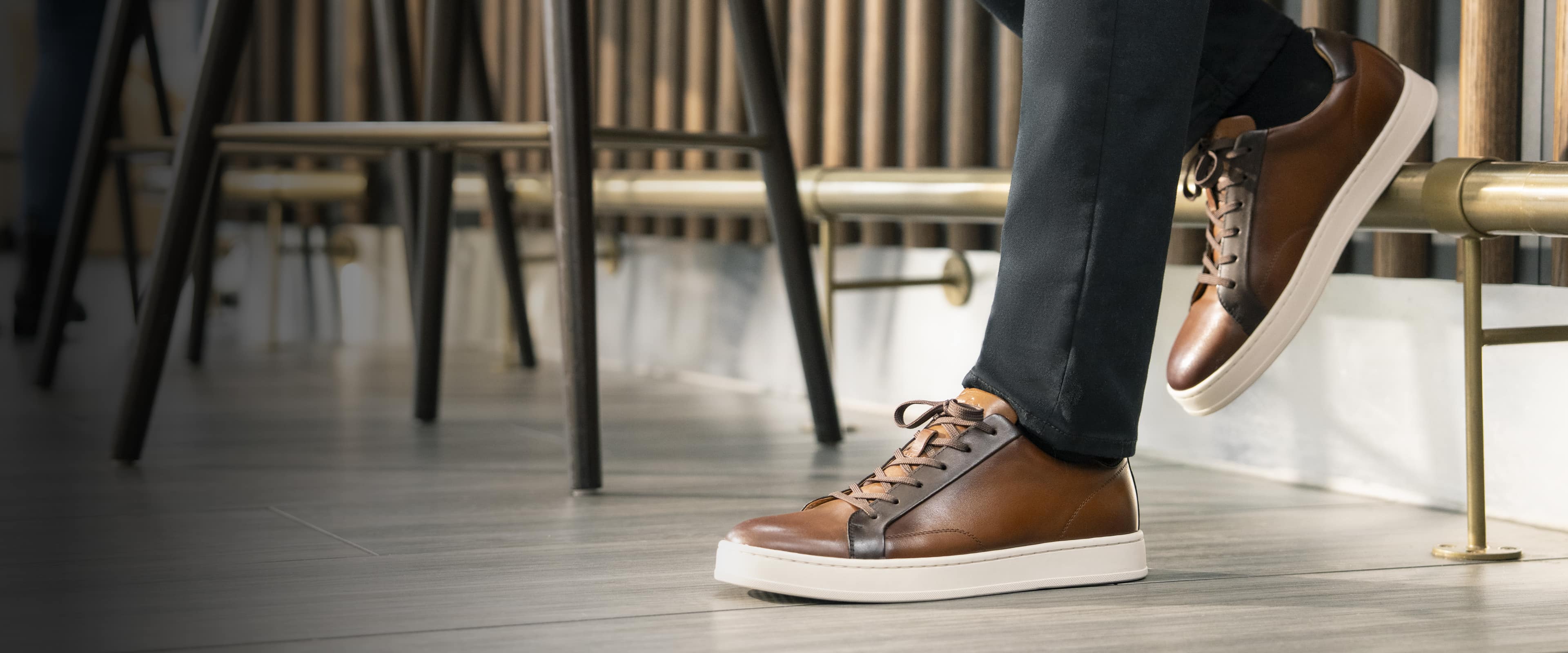 Shop Florsheim new arrivals featuring the Monopoli in cognac.