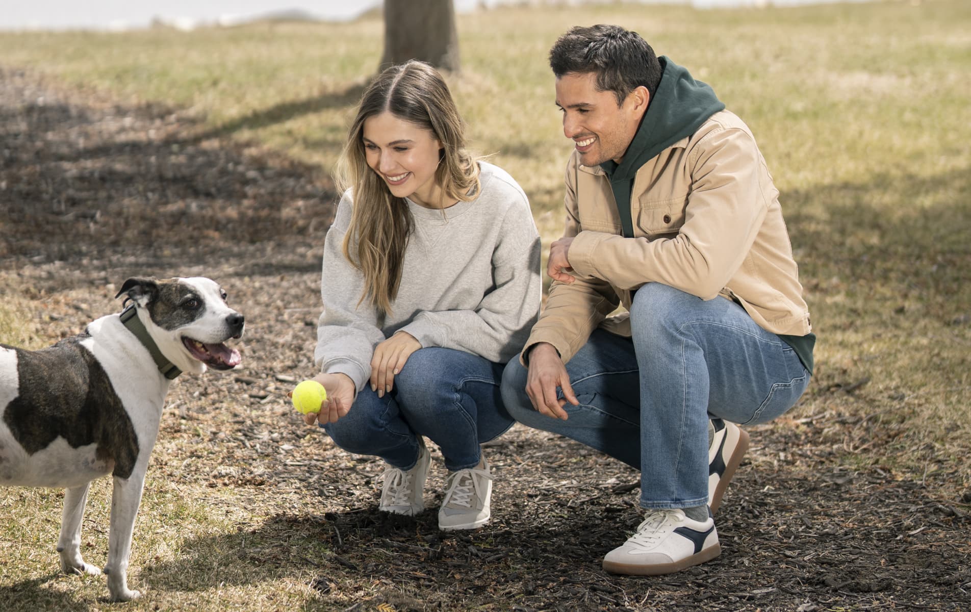 Shop Florsheim casuals featuring the Pace sneaker in white with a dog.