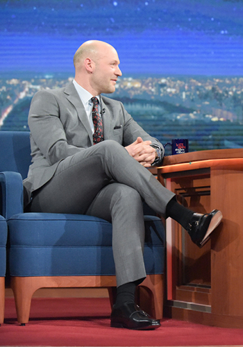 Image of actor Corey Stoll wearing the Classico Monk at an appearance on The Late Show with Stephen Colbert.
