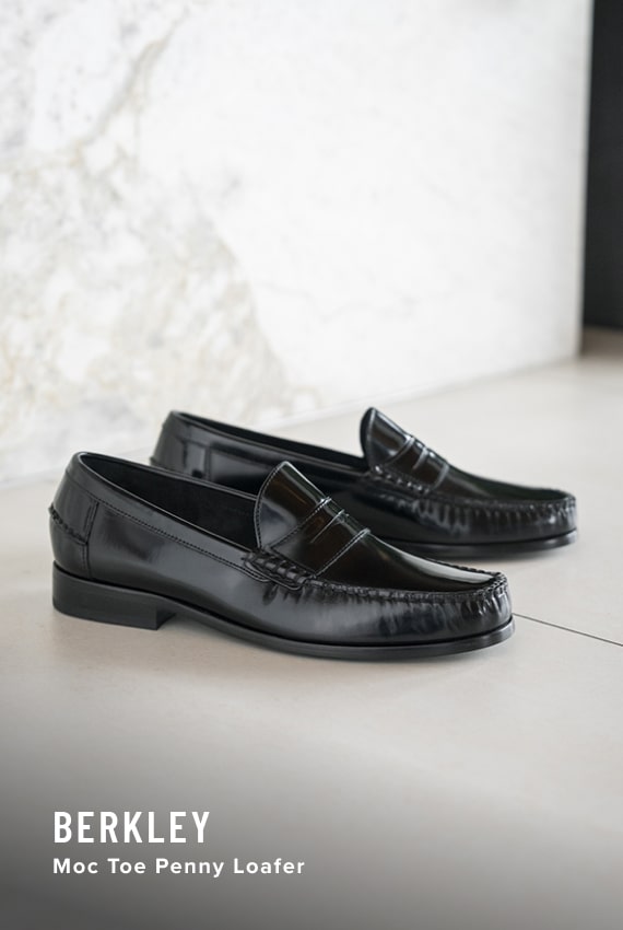 Men's Loafers & Slip Ons category. Image features the Berkley loafer in black.