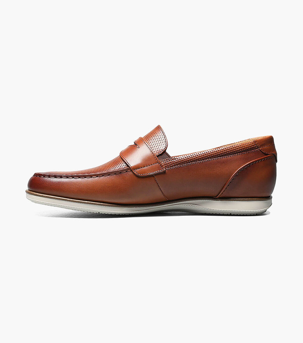 Men’s Casual Shoes | Cognac Moc Toe Penny Loafer | Florsheim Atlantic