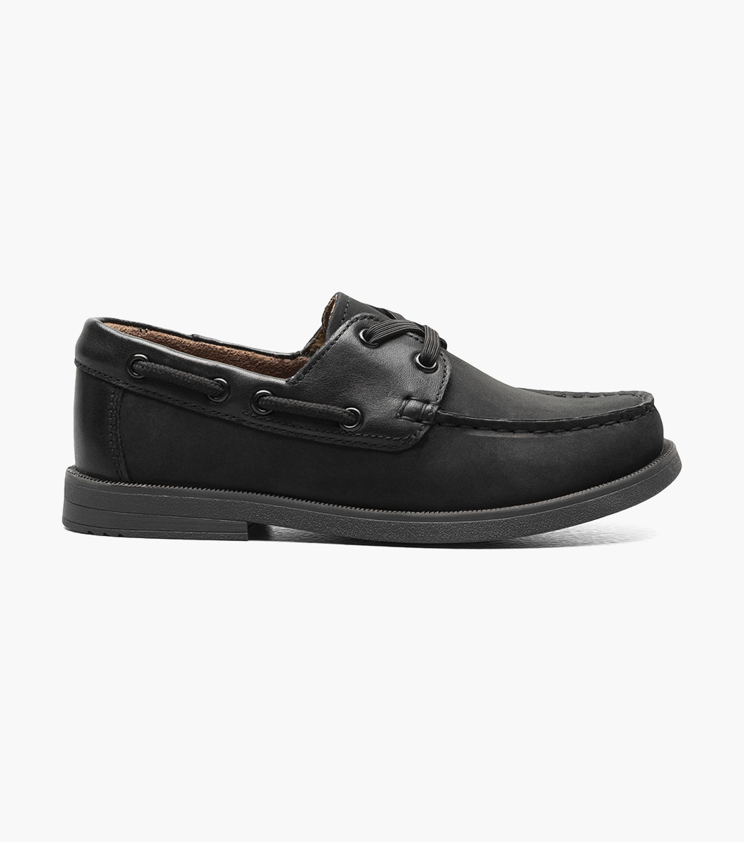 Kids black boat shoes deals