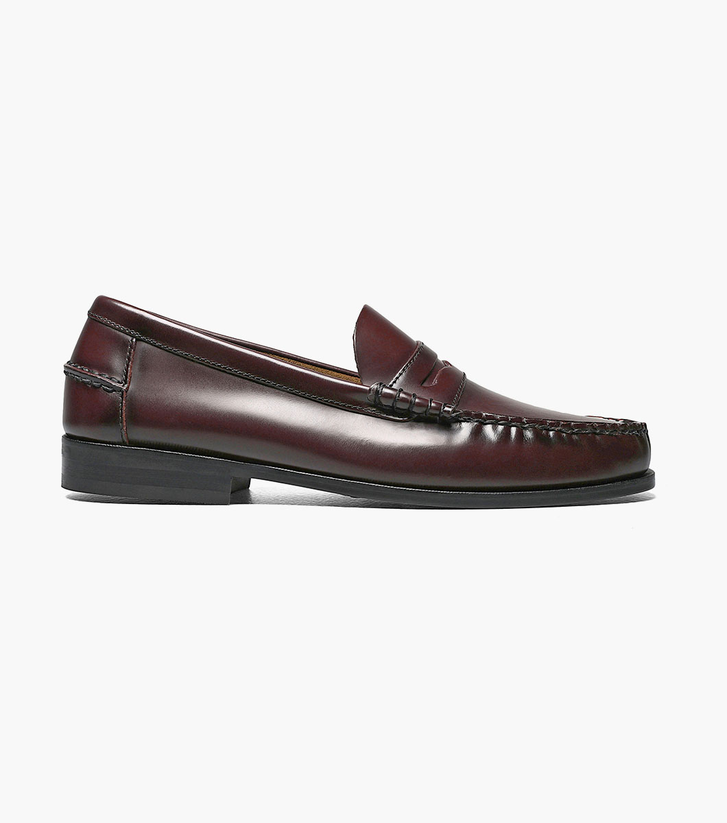 Men’s Dress Shoes | Burgundy Moc Toe Penny Loafer | Florsheim Berkley