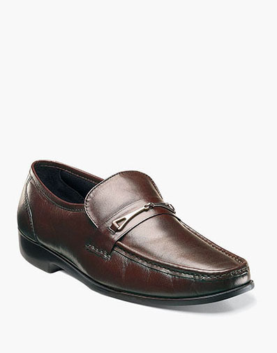 Rovito Moc Toe Bit Loafer in Brown for $165.00 dollars.