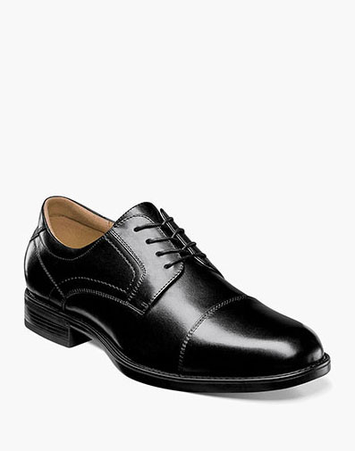 Midtown Cap Toe Oxford in Black for $175.00 dollars.