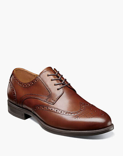 Midtown Wingtip Oxford in Cognac for $175.00 dollars.