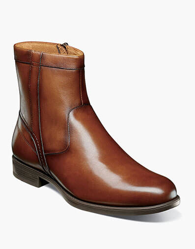 Midtown Plain Toe Zipper Boot in Cognac for $185.00 dollars.