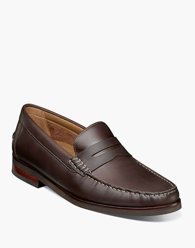 Berkley Flex Moc Toe Penny Loafer in Brown CH for $170.00 dollars.