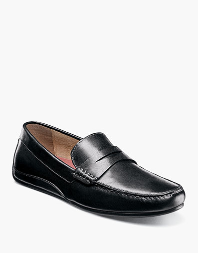 Oval Moc Toe Penny Driver in Black for $115.90 dollars.