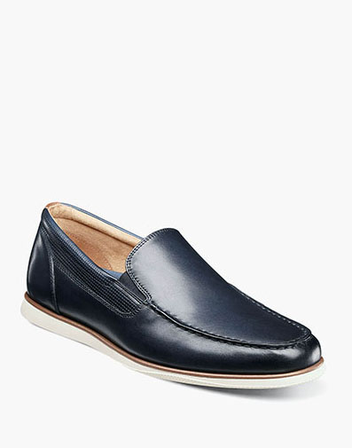 Atlantic Moc Toe Venetian Slip On in Navy for $101.50 dollars.