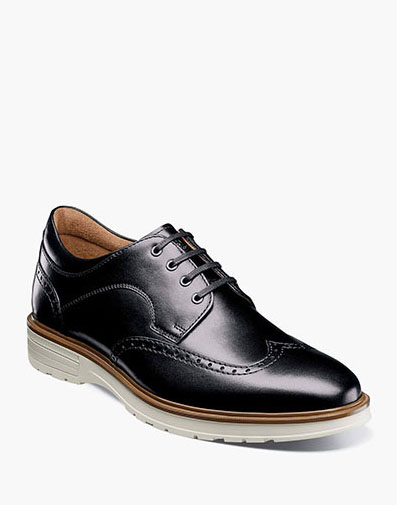 Astor Wingtip Oxford in Black w/White for $145.00 dollars.