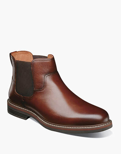 Norwalk Plain Toe Gore Boot in Cognac Tumbled for $180.00 dollars.