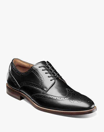 Rucci Wingtip Oxford in Black for $180.00 dollars.