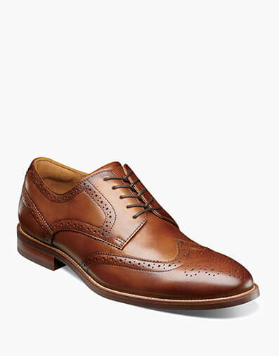 Rucci Wingtip Oxford in Cognac for $180.00 dollars.