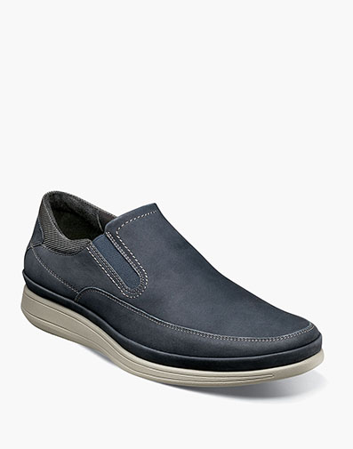 Motion Moc Toe Slip On in Navy Nubuck for $180.00 dollars.