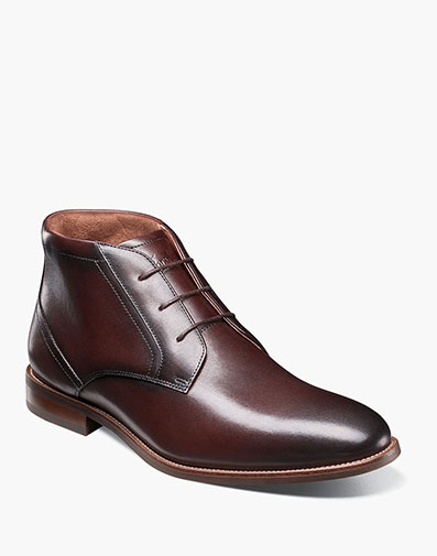 Rucci Plain Toe Chukka Boot in Brown for $185.00 dollars.