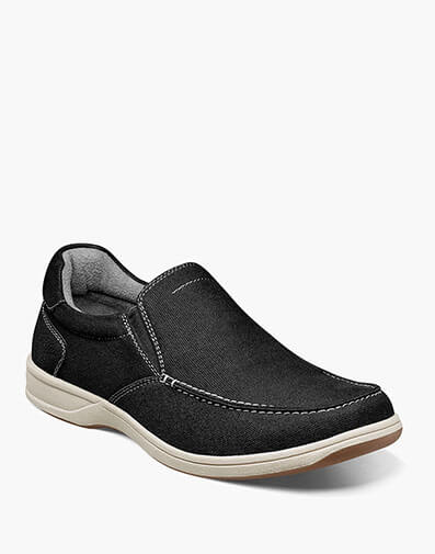 Lakeside Canvas Moc Toe Slip On in Black for $135.00 dollars.