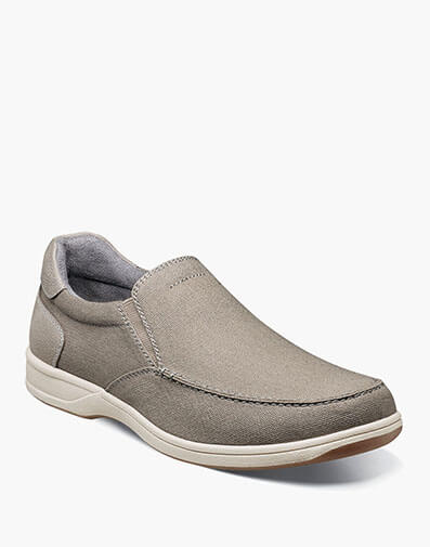Lakeside Canvas Moc Toe Slip On in Gray for $135.00 dollars.
