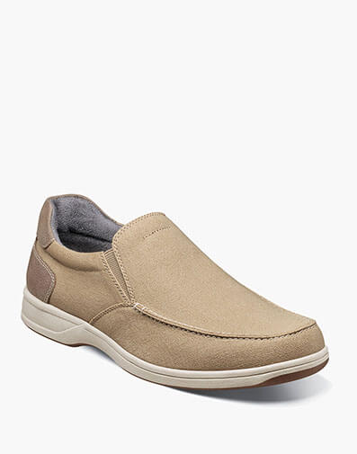 Lakeside Canvas Moc Toe Slip On in Sand Multi for $135.00 dollars.