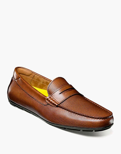 Motor Moc Toe Penny Driver in Cognac for $160.00 dollars.