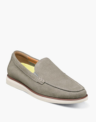 Tropics Moc Toe Venetian Loafer in Gray Suede for $160.00 dollars.