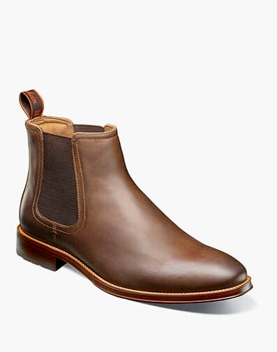 Rucci Lug Plain Toe Chelsea Boot in Brown CH for $190.00 dollars.