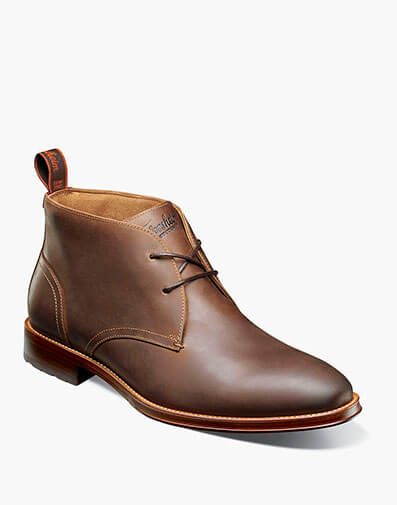 Rucci Lug Plain Toe Chukka Boot in Brown CH for $190.00 dollars.