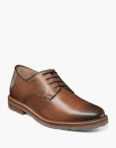 Estabrook Plain Toe Oxford in Cognac Tumbled for $121.90 dollars.