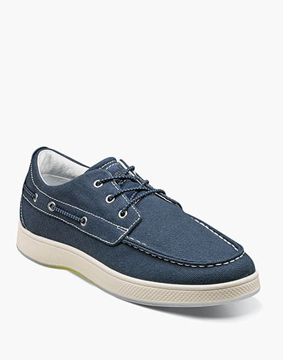 Edge Moc Toe Boat Shoe in Navy for $145.00 dollars.