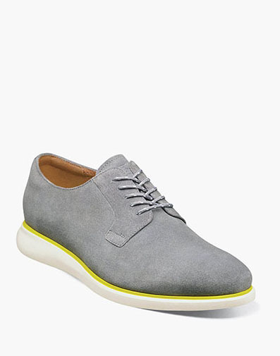 Fuel 5-Eye Plain Toe Oxford in Gray Suede for $89.99 dollars.