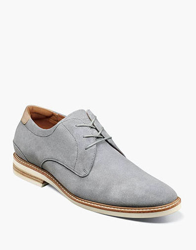 Highland Plain Toe Oxford in Gray Suede for $160.00 dollars.