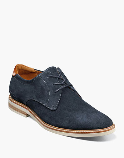 Highland Plain Toe Oxford in navy suede for $160.00 dollars.