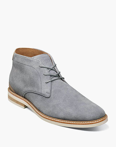 Highland Plain Toe Chukka Boot in Gray Suede for $175.00 dollars.