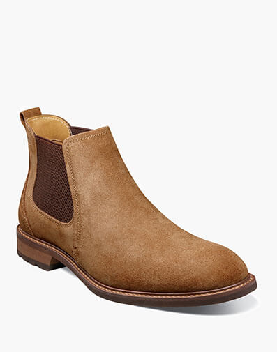Lodge Plain Toe Gore Boot Cognac