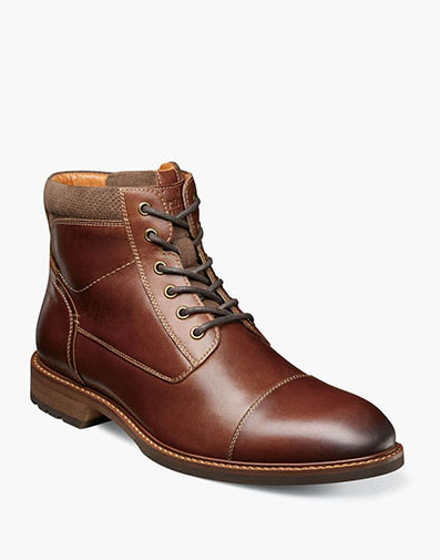 Lodge Cap Toe Lace Boot in Chestnut for $180.00 dollars.