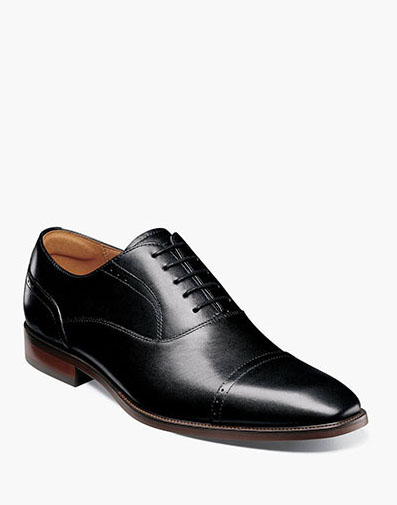 Sorrento Cap Toe Oxford in Black for $180.00 dollars.