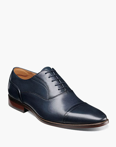 Sorrento Cap Toe Oxford in Navy for $180.00 dollars.